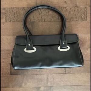 Elegant Black Leather Handbag